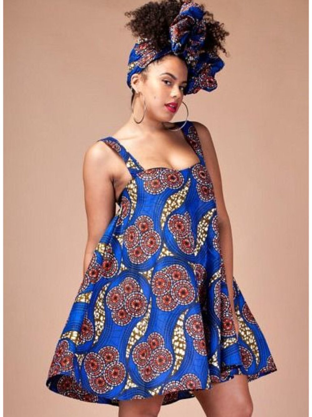 Grass = Fields - African Print Dress - Medium
